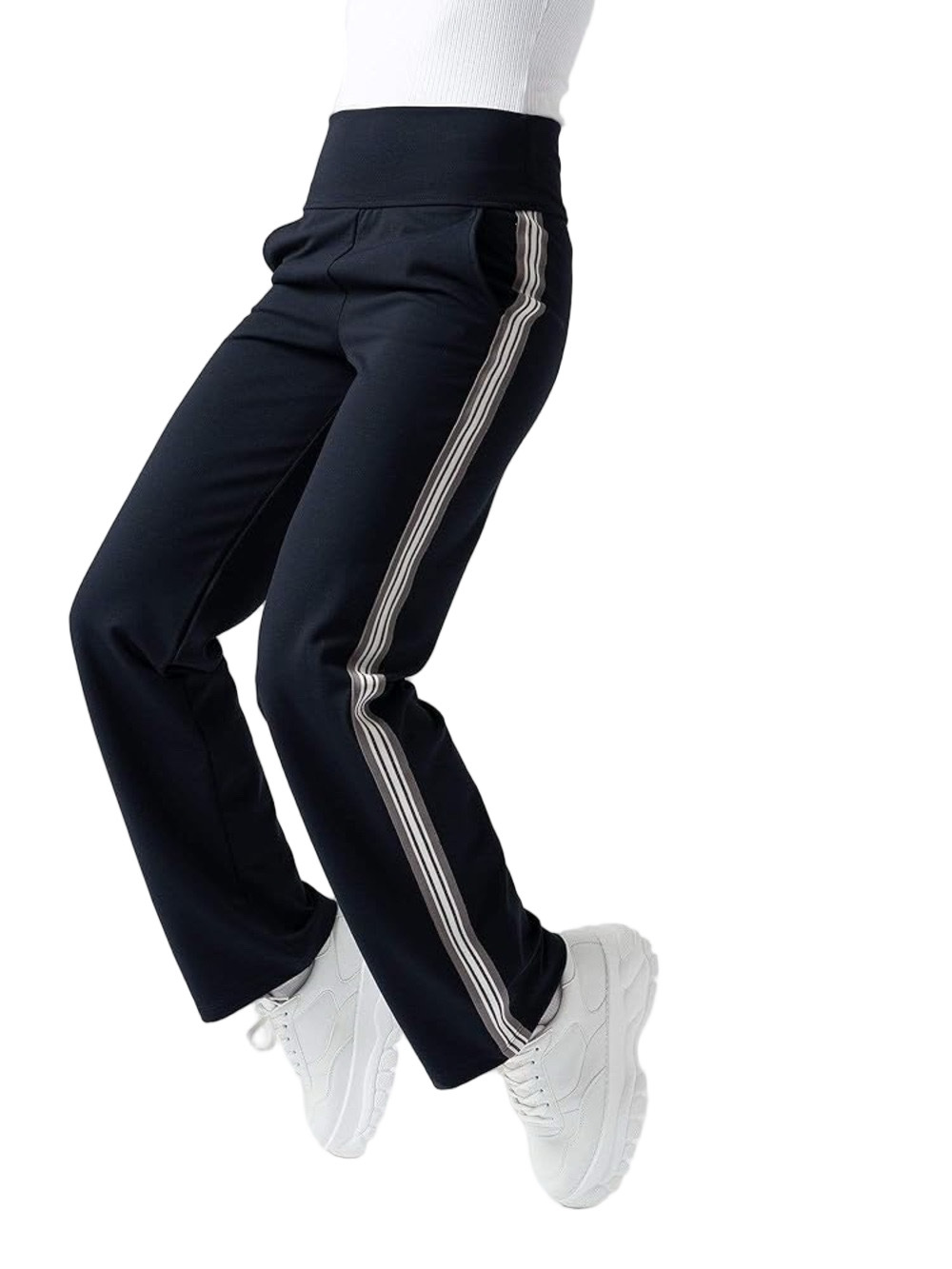 Zaggora Navy Lightweight Track Style Pants with Side Stripes Size 6